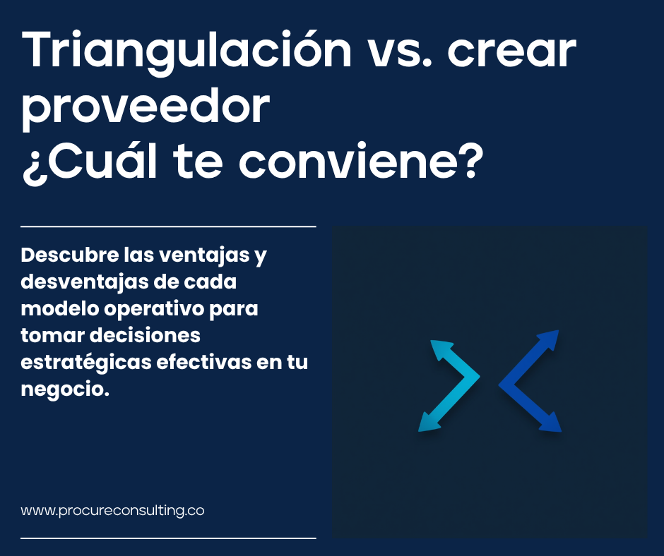 Triangulación de compras vs. crear un proveedor nuevo: la comparación que pocas empresas hacen bien